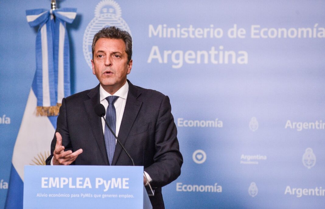 Ministro de Economía y candidato de presidente de Unión por la Patria, Sergio Massa.